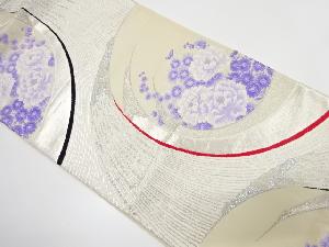 花鳥模様織り出し　袋帯